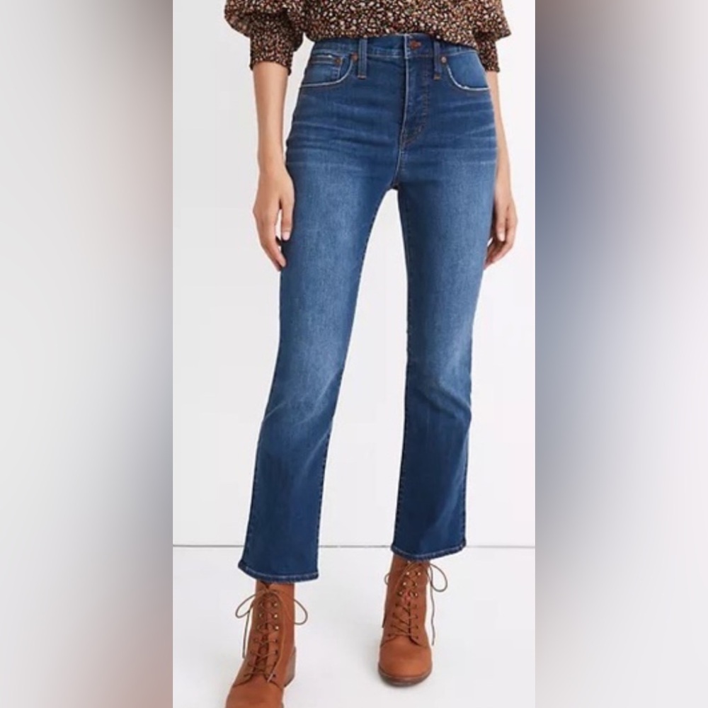 Madewell 10" High Riser Demi Boot Jeans Size 29 ❤️